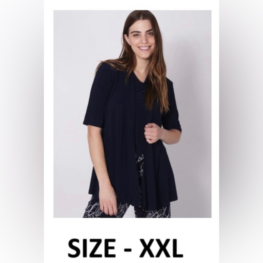 Marallis - Women's Elbow Sleeve Peplum Jacket - Black. Size: XXL. NWT. (1833)